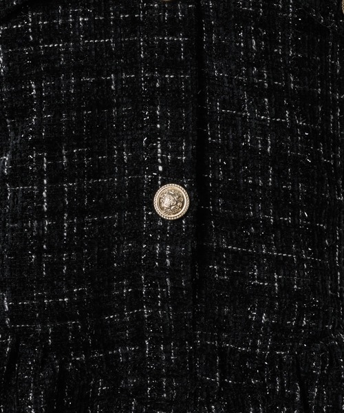 Lallana（ララーナ）の「Lame coco tweed frill dress/ラメココツイードフリルワンピース（ワンピース・レディース・ブラック/チェック/ホワイト・SMALL/FREE）」の22枚目の写真