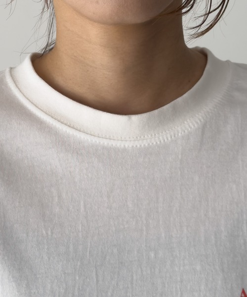 CANAL JEAN(キャナルジーン)の「El mar CHEESE ロングTシャツ(Tシャツ/カットソー・レディース・チャコールグレー/ホワイト・ONE SIZE)」の12枚目の写真