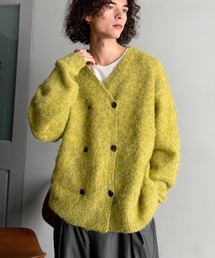 【美品】 コムデギャルソン ニット セーター カーディガン 黄色 イエロー 美品】 コムデギャルソン ニット セーター カーディガン 黄色