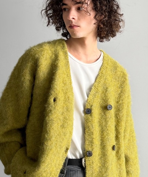 KEEN AND INTENSE 黄色　ニットカーディガン KEEN AND INTENSE 黄色 ニットカーディガン
