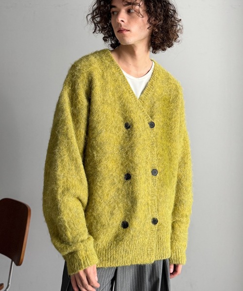 セール】「アートな1着。」ミックスシャギー素材オーバーサイズダブル