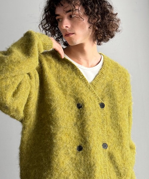 セール】「アートな1着。」ミックスシャギー素材オーバーサイズダブル