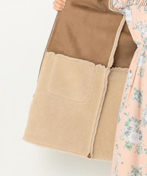 Another Edition（アナザーエディション）の「フェイクムートンコンビコート/AEBC F/MOUTON COMBI CT（ムートンコート・レディース・ベージュ/ブラック・MEDIUM/SMALL）」の11枚目の写真