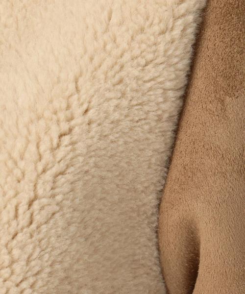 Another Edition（アナザーエディション）の「フェイクムートンコンビコート/AEBC F/MOUTON COMBI CT（ムートンコート・レディース・ベージュ/ブラック・MEDIUM/SMALL）」の12枚目の写真