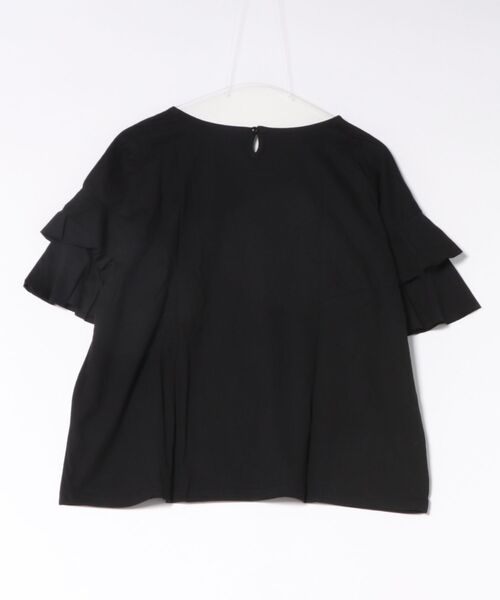 RCD(アールシーディー)の「ダブルフリルスリーブプルオーバー(Tシャツ/カットソー・レディース・ライトブラウン/テラコッタ/ベージュ/ブラック/カーキ・LL~3L/M-L)」の8枚目の写真