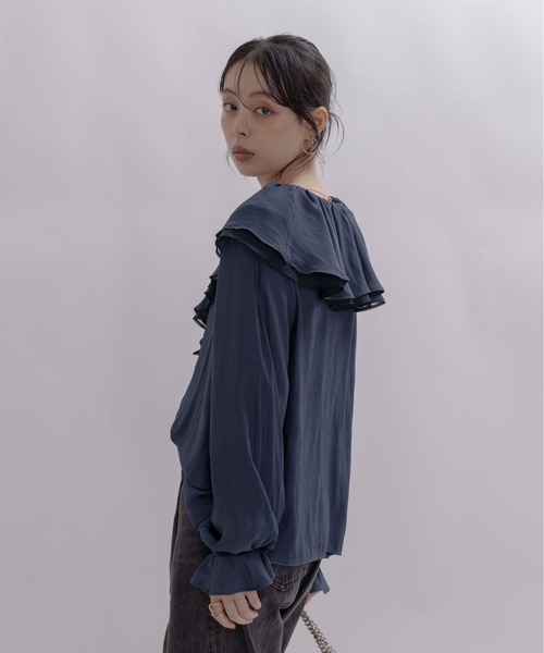 【Eimee Law】ゼブラプリント タイ付きブラウス シャツ/ブラウス│1page｜通常価格とセール価格│Eimee Law & LHELBIE