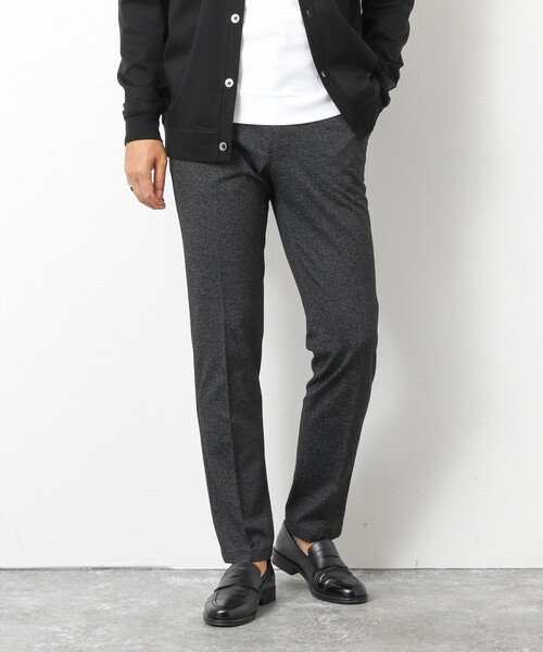 NOLLEY’S（ノーリーズ）の「《ビジカジ対応》ハイゲージ 撚り杢 ツイルスリムフィット 25AW（その他パンツ・メンズ・ネイビー/インディゴブルー/ブラック・XL/L/M/S）」の2枚目の写真