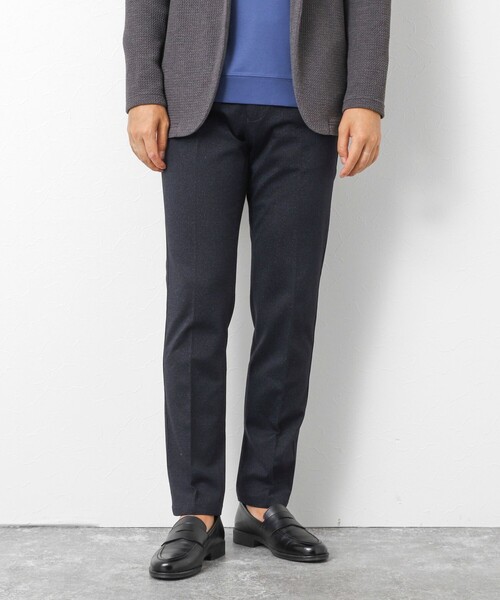 NOLLEY’S（ノーリーズ）の「《ビジカジ対応》ハイゲージ 撚り杢 ツイルスリムフィット 25AW（その他パンツ・メンズ・ネイビー/インディゴブルー/ブラック・XL/L/M/S）」の4枚目の写真