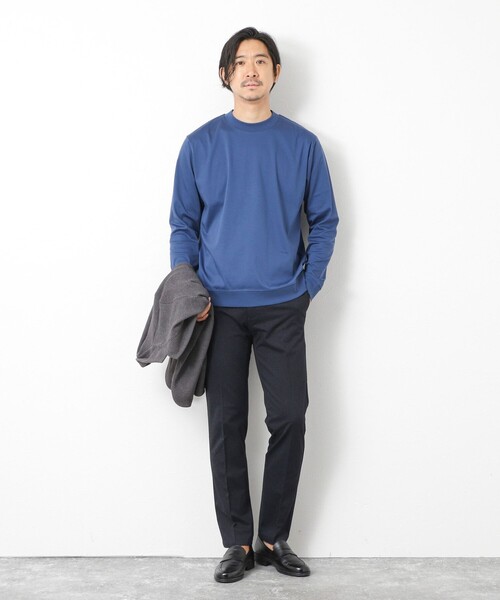 NOLLEY’S（ノーリーズ）の「《ビジカジ対応》ハイゲージ 撚り杢 ツイルスリムフィット 25AW（その他パンツ・メンズ・ネイビー/インディゴブルー/ブラック・XL/L/M/S）」の13枚目の写真