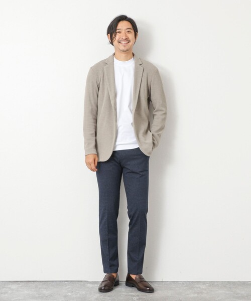 NOLLEY’S（ノーリーズ）の「《ビジカジ対応》ハイゲージ 撚り杢 ツイルスリムフィット 25AW（その他パンツ・メンズ・ネイビー/インディゴブルー/ブラック・XL/L/M/S）」の22枚目の写真