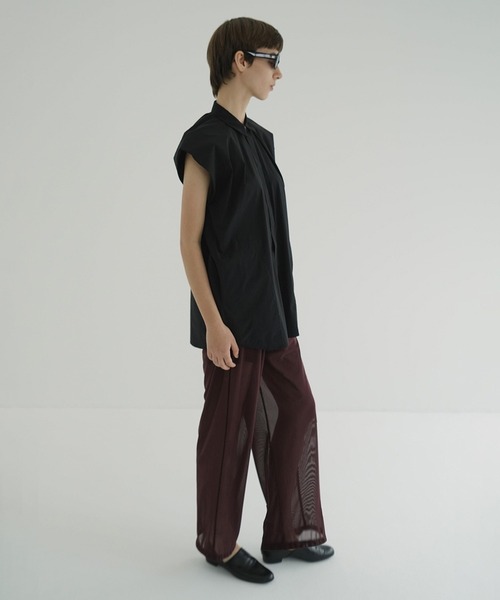 CLANE（クラネ）の「NUANCE SHOULDER OVER SHIRTS（シャツ/ブラウス・レディース・ホワイト/サックスブルー/ブラック・1/2）」の13枚目の写真