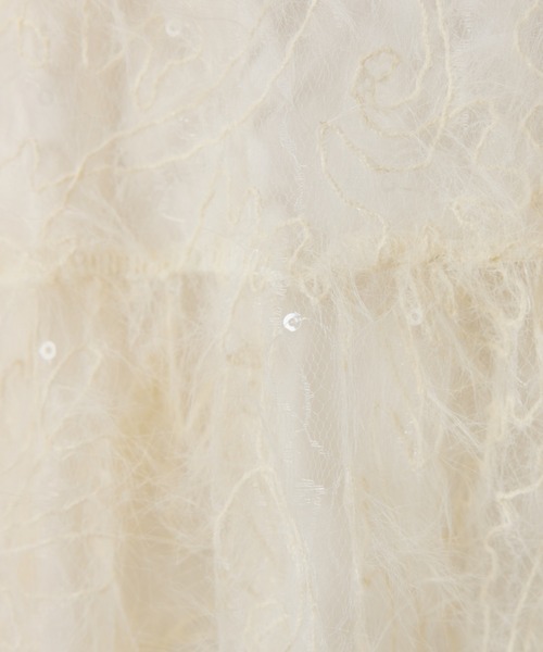 COLLAGE GALLARDAGALANTE（コラージュガリャルダガランテ）の「シアーギャザーワンピース（ワンピース・レディース・アイボリー/ブラック・FREE）」の21枚目の写真