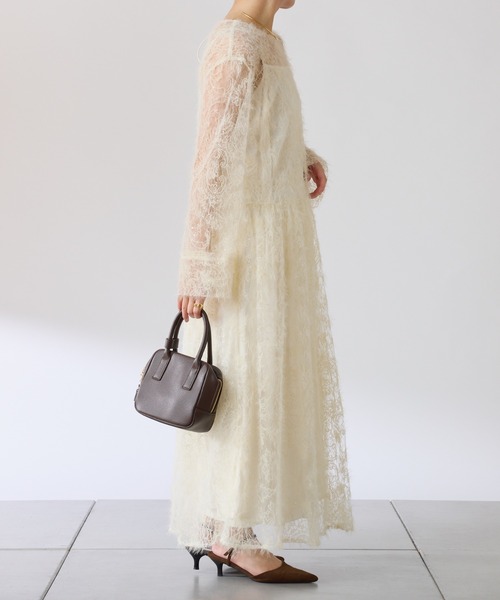 COLLAGE GALLARDAGALANTE（コラージュガリャルダガランテ）の「シアーギャザーワンピース（ワンピース・レディース・アイボリー/ブラック・FREE）」の10枚目の写真