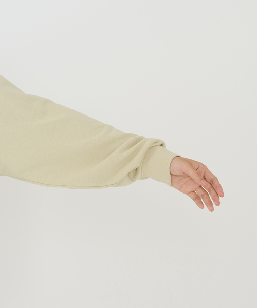 B.C STOCK（ベーセーストック）の「【Deux Allures/ドゥ アリュール】ナカワタフードトレーナー（パーカー・メンズ・ベージュ/ネイビー・MEDIUM/LARGE）」の13枚目の写真