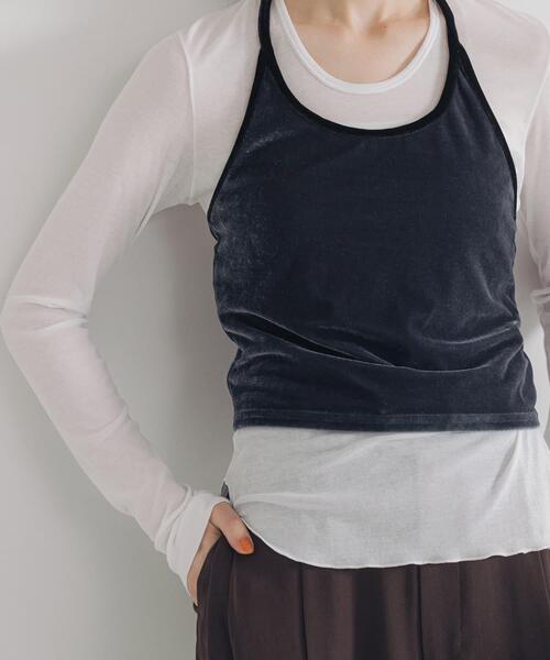 URBAN RESEARCH(アーバンリサーチ)の「強撚シアーカットソー(Tシャツ/カットソー・レディース・ブラウン/ブラック/ホワイト/レッド系その他・FREE)」の9枚目の写真