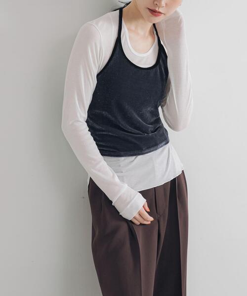 URBAN RESEARCH(アーバンリサーチ)の「強撚シアーカットソー(Tシャツ/カットソー・レディース・ブラウン/ブラック/ホワイト/レッド系その他・FREE)」の10枚目の写真