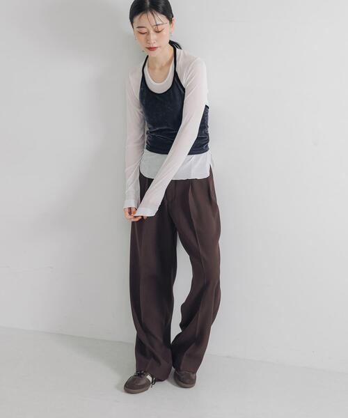 URBAN RESEARCH(アーバンリサーチ)の「強撚シアーカットソー(Tシャツ/カットソー・レディース・ブラウン/ブラック/ホワイト/レッド系その他・FREE)」の14枚目の写真