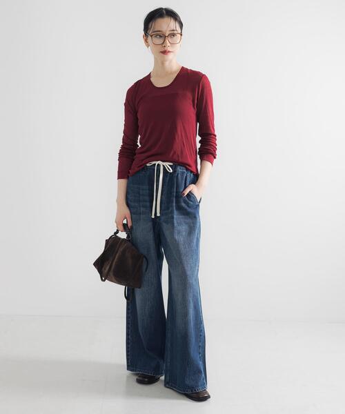 URBAN RESEARCH(アーバンリサーチ)の「強撚シアーカットソー(Tシャツ/カットソー・レディース・ブラウン/ブラック/ホワイト/レッド系その他・FREE)」の22枚目の写真