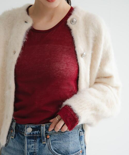 URBAN RESEARCH（アーバンリサーチ）の「強撚シアーカットソー（Tシャツ/カットソー・レディース・ブラウン/ブラック/ホワイト/レッド系その他・FREE）」の18枚目の写真