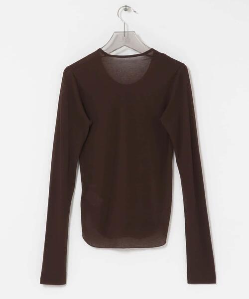 URBAN RESEARCH(アーバンリサーチ)の「強撚シアーカットソー(Tシャツ/カットソー・レディース・ブラウン/ブラック/ホワイト/レッド系その他・FREE)」の5枚目の写真