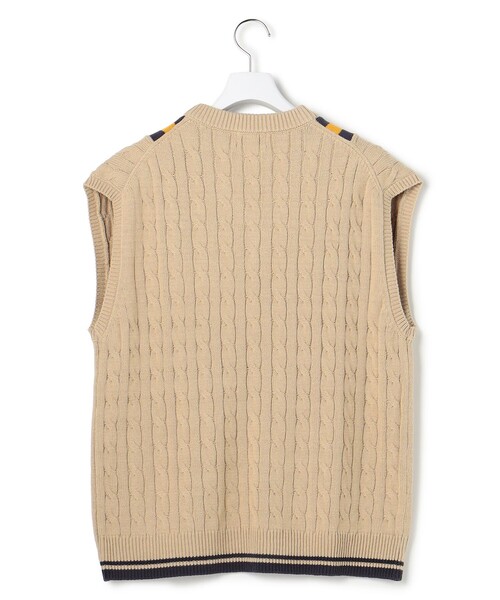 J.PRESS YORK STREET(ジェイプレスヨークストリート)の「【UNISEX】チルデン ニットベスト(ニット/セーター・メンズ・ライトグレー系/ネイビー系/ベージュ系・LARGE/MEDIUM/SMALL)」の8枚目の写真
