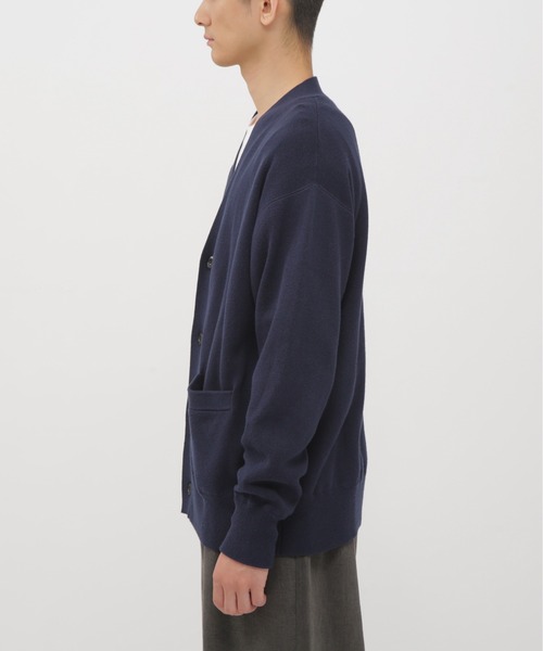 MHL.（エムエイチエル）の「DRY WORN COTTON RIB（カーディガン/ボレロ・メンズ・ネイビー/カーキ・LARGE/MEDIUM）」の4枚目の写真