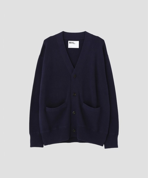 MHL.（エムエイチエル）の「DRY WORN COTTON RIB（カーディガン/ボレロ・メンズ・ネイビー/カーキ・LARGE/MEDIUM）」の5枚目の写真