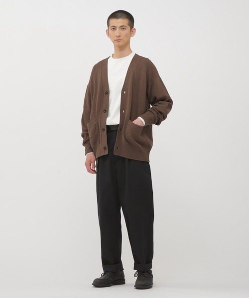 MHL.（エムエイチエル）の「DRY WORN COTTON RIB（カーディガン/ボレロ・メンズ・ネイビー/カーキ・LARGE/MEDIUM）」の7枚目の写真