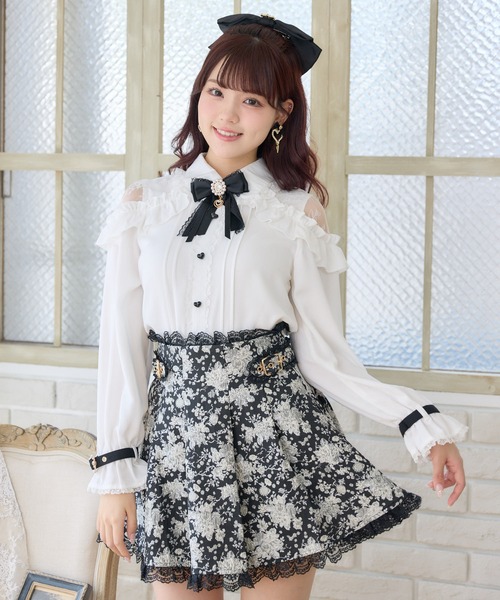 セール】花柄ジャガードミニスカパン（スカート）｜ROJITA（ロジータ