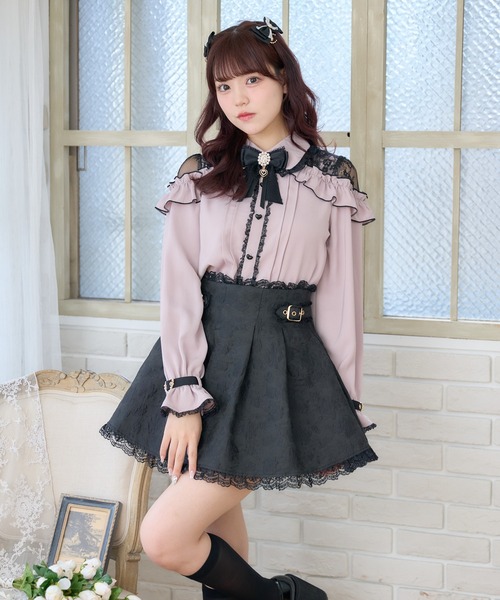 ROJITA（ロジータ）の「花柄ジャガードミニスカパン（スカート・レディース・マルチ/ベージュ/ブラック・FREE）」の14枚目の写真