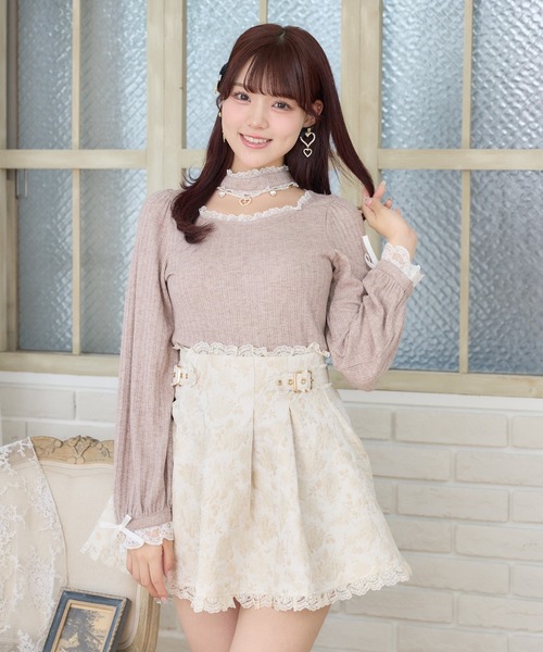 セール】花柄ジャガードミニスカパン（スカート）｜ROJITA（ロジータ