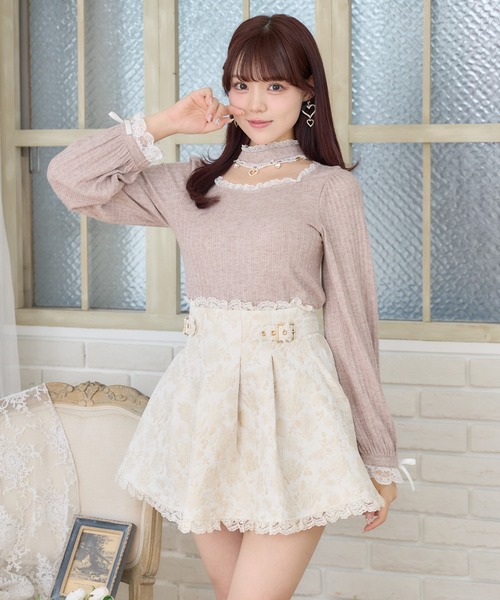 ROJITA（ロジータ）の「花柄ジャガードミニスカパン（スカート・レディース・マルチ/ベージュ/ブラック・FREE）」の13枚目の写真