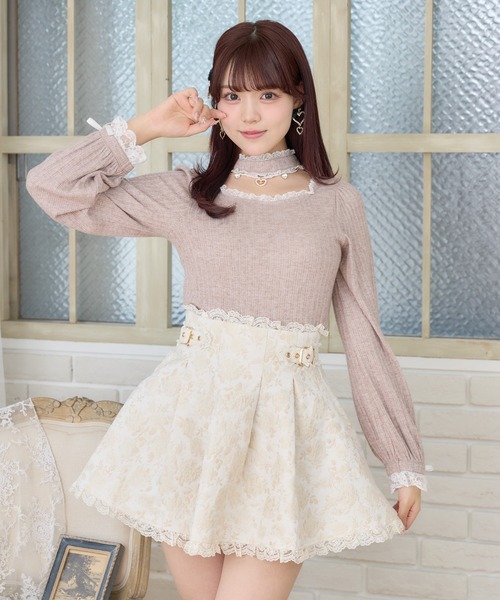 ROJITA（ロジータ）の「花柄ジャガードミニスカパン（スカート・レディース・マルチ/ベージュ/ブラック・FREE）」の12枚目の写真