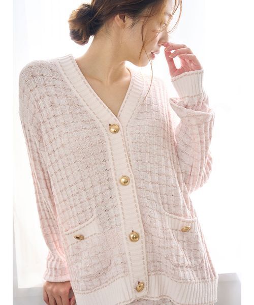 ラメニットツイードカーディガン（ルームウェア/パジャマ）｜SNIDEL