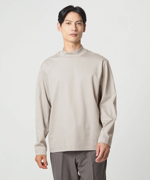 L/A ポンチ モックネック カットソー -抗菌-（Tシャツ/カットソー