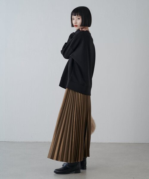 Lui's（ルイス）の「箔プリントダンボールプルオーバー（スウェット・レディース・ブラック/チャコールグレー/ライトベージュ・FREE）」の11枚目の写真