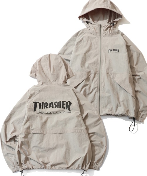 THRASHER(スラッシャー)の「【THRASHER/スラッシャー】プリントシェルジャケット/マウンテンパーカー UVカット・撥水(ナイロンジャケット・メンズ・ライトグレー/ブラック/カーキ・M/L/XL)」の3枚目の写真