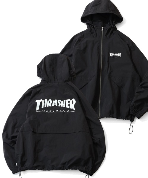 【美品】　AA HARDWEAR ダブルエー　THRASHER スラッシャー　黒 THRASHER/スラッシャー】プリントシェルジャケット/マウンテン