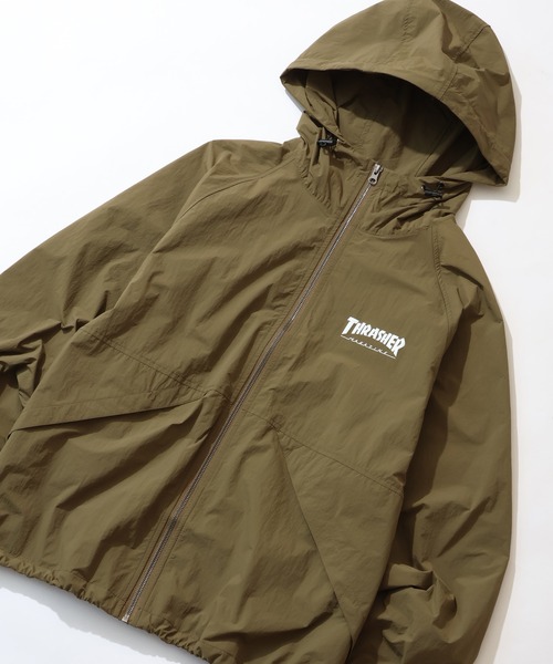 THRASHER(スラッシャー)の「【THRASHER/スラッシャー】プリントシェルジャケット/マウンテンパーカー UVカット・撥水(ナイロンジャケット・メンズ・ライトグレー/ブラック/カーキ・M/L/XL)」の11枚目の写真