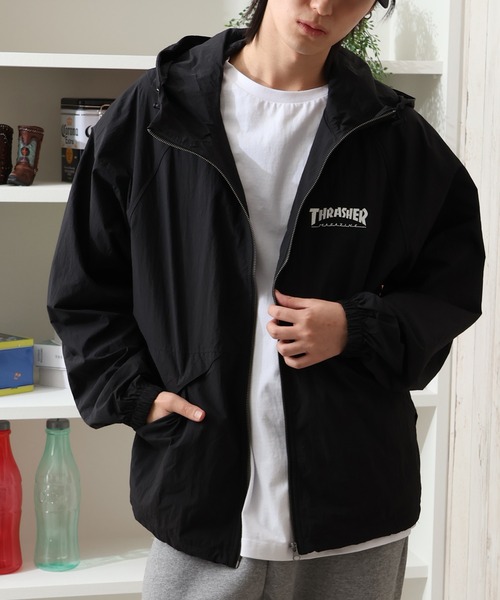 ジャケット・アウター Rtyfss セール】【THRASHER/スラッシャー】プリントシェルジャケット