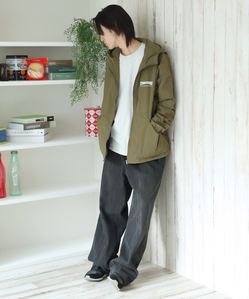 スラッシャー ジャケット アウター マウンテンパーカー ナイロンパーカー セール】【THRASHER/スラッシャー】プリントシェルジャケット