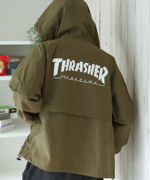 スラッシャー ジャケット アウター マウンテンパーカー ナイロンパーカー セール】【THRASHER/スラッシャー】プリントシェルジャケット