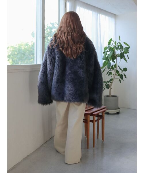 セール】ボリュームデザインファーコート（ダウンジャケット/コート