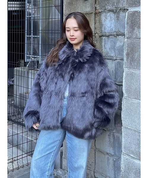 ungrid ボリュームデザインファーコート セール】ボリュームデザインファーコート（ダウンジャケット/コート