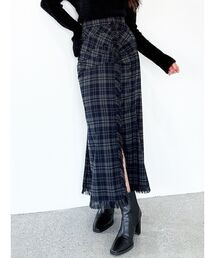 RESEXXY | フリンジチェックタックスカート(スカート)