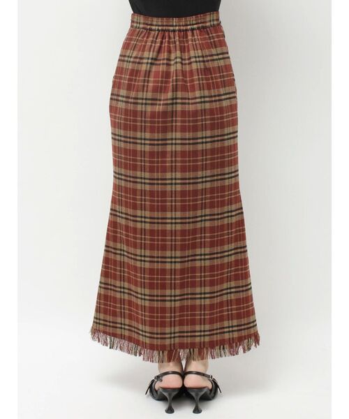 RESEXXY（リゼクシー）の「フリンジチェックタックスカート（スカート・レディース・レッド/ネイビー/ブラウン・FREE）」の14枚目の写真