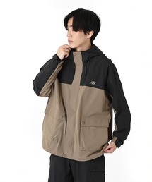 ナイロンジャケット（ブラウン/茶色系・フードあり