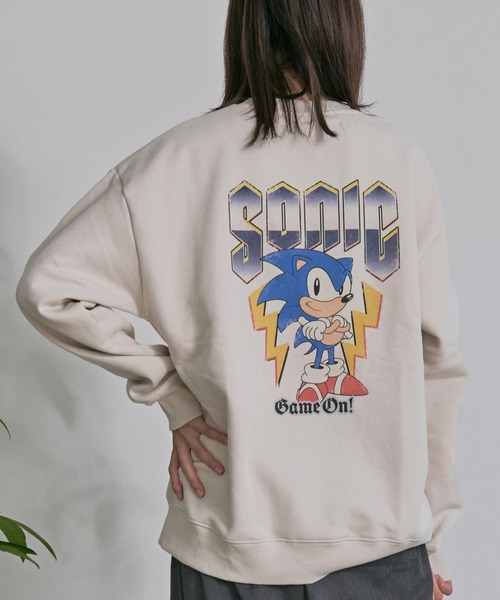 SILVER BULLET(シルバーバレット)の「『SILVER BULLET SELECT AP/シルバーバレットセレクト』SONIC USED風スウェット(スウェット・レディース・ブラック系2/アイボリー/ブラック系1/サックスブルー系1・M/L/LL)」の1枚目の写真