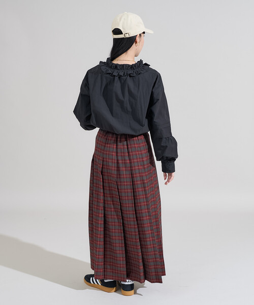 FREAK'S STORE(フリークスストア)の「チェック プリーツスカート(スカート・レディース・グリーン/ブラック/レッド/ワインレッド・フリ-)」の13枚目の写真