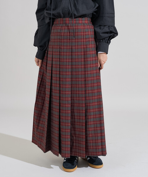 FREAK'S STORE(フリークスストア)の「チェック プリーツスカート(スカート・レディース・グリーン/ブラック/レッド/ワインレッド・フリ-)」の14枚目の写真